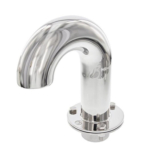  GOOSENECK WITH COUNTER PLATE, MT-SERIES - STAINLESS STEEL A4
