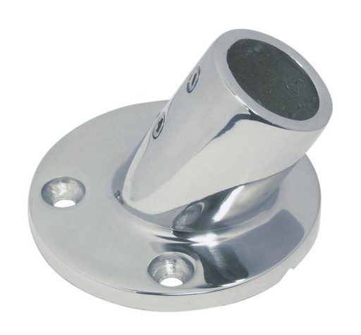 EMBASE CHANDELIER 60° AVEC PLATINE RONDE - INOX A4