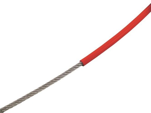 CÂBLE SOUPLE 7X7 SZ GAINÉ PVC COLORÉ - INOX A4/PVC