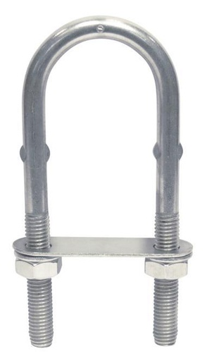  U-BOLT WITH COUNTER PLATE - STAINLESS STEEL A2