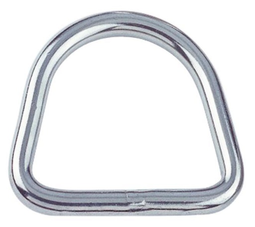  ARGOLA EM D - AÇO INOXIDÁVEL A4