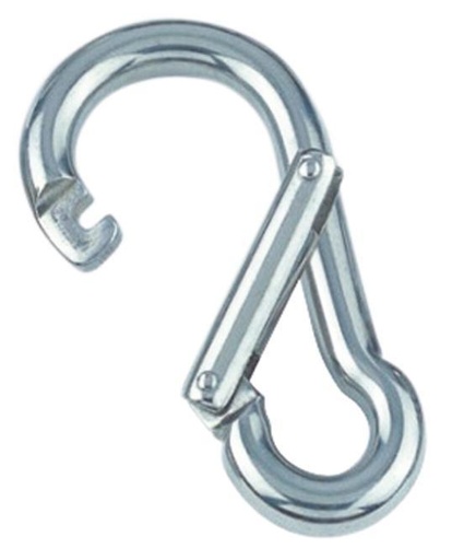  SPRING HOOK WITH WIDE OPENING - STAINLESS STEEL A4