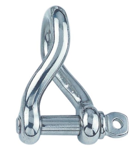  TWISTED SHACKLE 90° - STAINLESS STEEL A4