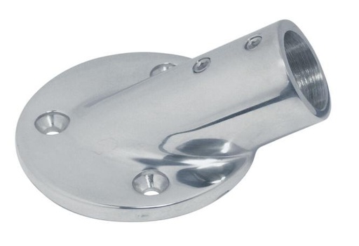  BASE ROTONDA PER BINARIO, 30° - ACCIAIO INOX A4