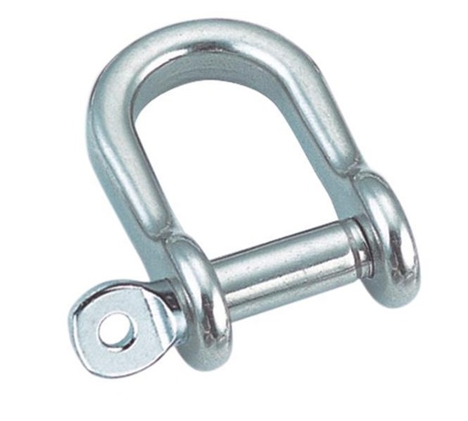 MANILLE PLATE, SEMI RONDE - INOX A4
