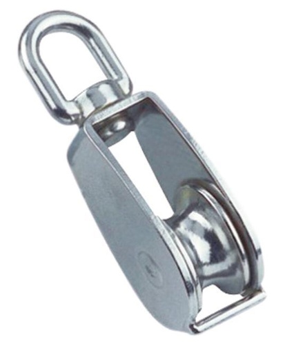  BOZZELLO A CORDA CON OCCHIELLO GIREVOLE - ACCIAIO INOX A2/OTTONE