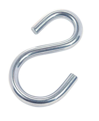 CROCHET EN S, ASYMÉTRIQUE - INOX A2