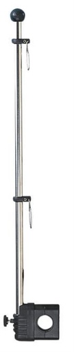 [8444222-25] PORTE FANION AVEC SUPPORT DE CHANDELIER - INOX A2/PLASTIQUE