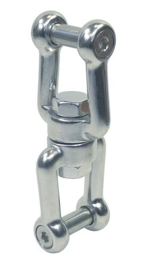 EMERILLON CHAPE-CHAPE AVEC VIS SIX PANS CREUX - INOX A4