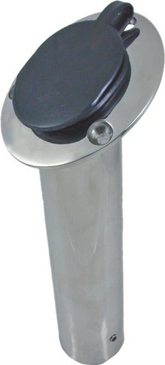 [85502245] SUPPORT CANNE AVEC COUVERCLE EN CAOUTCHOUC - INOX A2