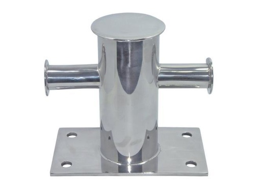 [85572200]  BOLLARD WITH COUNTER PLATE - STAINLESS STEEL A2