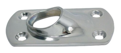 EMBASE CHANDELIER À SOUDER 45°, PLATINE RECTANG. - INOX A4