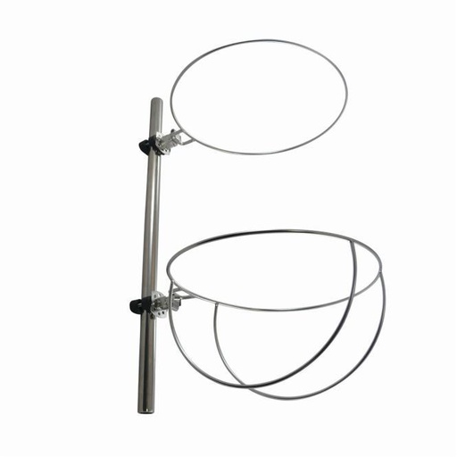 SUPPORT DE PARE-BATTAGE AVEC ÉMERILLON, PLIABLE - INOX A2