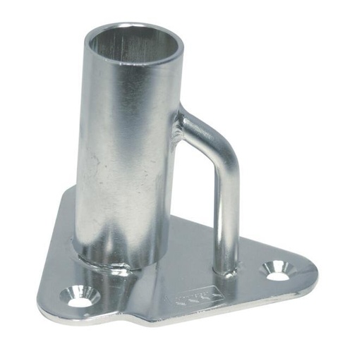 [8635425]  TRIANGULAR STANCHION BASE ON TOE RAIL, 5° - STAINLESS STEEL A4