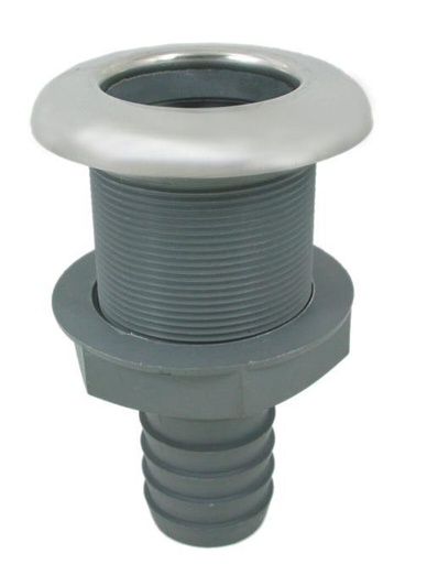 PASSE-COQUE AVEC RACCORD DE TUYAU - INOX A4/NYLON