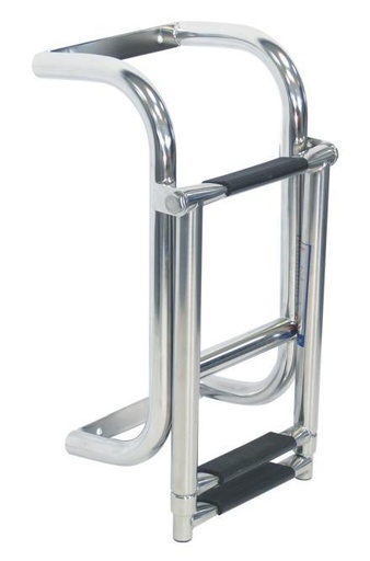 [886743]  TELESCOPIC STERN MOUNT LADDER - STAINLESS STEEL A4/PLASTIC