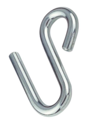  S-HOOK WITHOUT SAFETY LATCH - STAINLESS STEEL A4