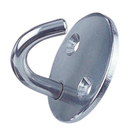  PIASTRA A GANCIO ROTONDA - ACCIAIO INOX A4