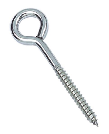  SCREW EYE WITH WOOD THREAD, HEAVY DUTY - STAINLESS STEEL A4