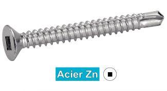 [33351] [DIN 7504 O] VIS AUTOPERCEUSES TETE FRAISEE CARREE - ACIER ZN (SIMILAR ISO 15482)