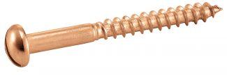 [DIN 96] TORNILLOS PARA MADERA CABEZA REDONDA RANURADA - LATON - Latón (NFE25-606, UNI 701)