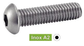 PARAFUSOS DE METAL COM CABEÇA HEXAGONAIS - AÇO INOXIDÁVEL A2