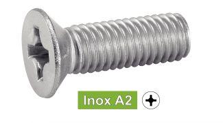 [DIN 965] VIS A METAUX TETE FRAISEE PHILLIPS - INOX A2 (SIMILAR ISO7046, NFE25-119, UNI 7688)