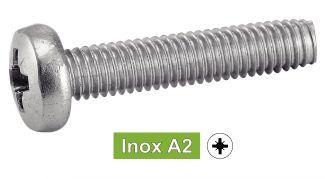 [DIN 7500 C] VIS AUTOTARAUDEUSES TETE CYLINDRIQUE POZIDRIVE - INOX A2