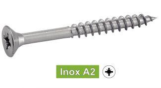 TORNILLOS PARA AGLOMERADO CABEZA AVELLANADA POZIDRIVE ROSCA PARCIAL - Acero inoxidable a2