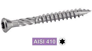 VIS POUR TERRASSE TETE FRAISEE BOMBEE SIX LOBES - AISI 410