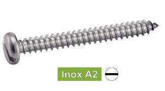 [DIN 7971] VIS A TOLE TETE CYLINDRIQUE LARGE FENDUE - INOX A2 (SIMILAR ISO 1481, NFE25-663, UNI 6591)