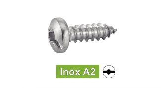 [DIN 7981] SQUARE SLOTTED PAN HEAD SELF TAPPING SCREWS - Stainless steel a2 (similar ISO 7049, NFE25-658, UNI 6954)