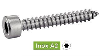 TORNILLOS ROSCA CHAPA CABEZA CILINDRICA CON HEXAGONO INTERIOR - Acero inoxidable a2