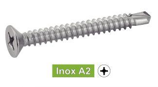 [DIN 7504 O] VIS AUTOPERCEUSES TETE FRAISEE PHILLIPS - INOX A2 (SIMILAR ISO 15482)