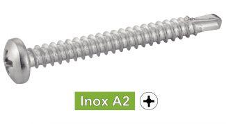 [DIN 7504 M] PHILLIPS PAN HEAD SELF DRILLING SCREWS - Stainless steel a2 (similar ISO 15481)