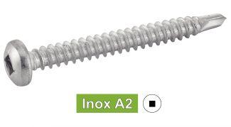 [DIN 7504 M] VITI AUTOPERFORANTI A TESTA QUADRATA - ACCIAIO INOX A2 (simile a ISO 15481)