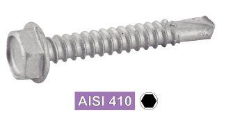 [DIN 7504 K] HEXAGON HEAD WITH FLANGE SELF DRILLING SCREWS - Aisi 410 stainless steel (similar ISO 15480)
