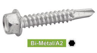 HEXAGON HEAD WITH FLANGE SELF DRILLING SCREWS POINT N°3 - Bi-metal / a2