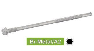 VIS AUTOPERCEUSES TETE HEXAGONALE A EMBASE DOUBLE FILET POINTE 5 - BI-METAL / A2