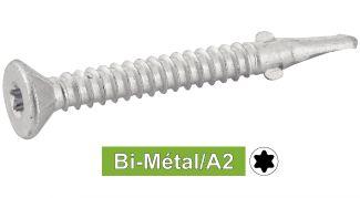 SIX LOBE COUNTERSUNK HEAD SERRATED SELF DRILLING SCREWS WITH WINGLETS POINT N°3 - Bi-metal / a2