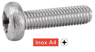 [DIN 7985] POZIDRIVE PAN HEAD MACHINE SCREWS - Stainless steel a4 (similar ISO 7045, NFE25-121, UNI 7687)