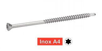VIS DE BARDAGE - PLATELAGE TETE FRAISEE SIX LOBES - INOX A4