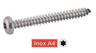 [ISO 14585] VIS A TOLE TETE CYLINDRIQUE LARGE SIX LOBES - INOX A4 (SIMILAR DIN 7981)