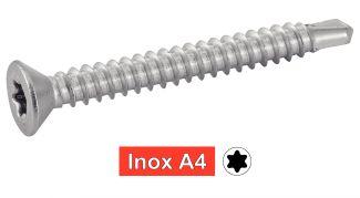 [DIN 7504 O] VIS AUTOPERCEUSES TETE FRAISEE SIX LOBES - INOX A4 (SIMILAR ISO 15482)