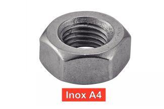 [DIN 934] TUERCAS HEXAGONALES ROSCA METRICA FINA - Acero inoxidable a4 (similar ISO 4032, NFE25-401, UNI 5588)