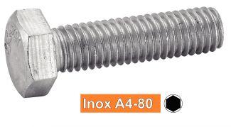 HEXAGON HEAD SCREWS FULL THREAD - Stainless steel a4-80