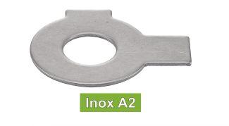 ARANDELAS DE SEGURIDAD EN ESCUADRA CON DOS SOLAPAS - Acero inoxidable a2