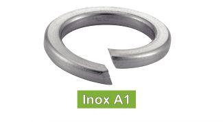 [DIN 7980] RONDELLE ELASTICHE -GROWER- SEZIONE QUADRATA - ACCIAIO INOX A1 (NFE25-515, UNI 4464A)
