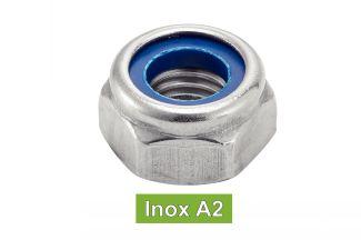 [DIN 985] PORCAS SEXTAVADAS AUTOTRAVANTES COM ANEL DE NYLON - AÇO INOXIDÁVEL A2 (similar ISO 10511, NFE25-412, UNI 7474)
