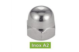 [DIN 1587] PORCAS DE CAPA - AÇO INOXIDÁVEL A2 (UNI 5721)
